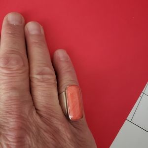 Vintage made in Mexico Rhododendron pink ring